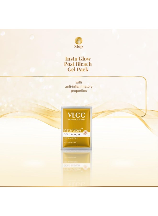 VLCC Insta Glow Gold Bleach - 402g | With Colloidal Glow For Glowing Fairness | Skin Brightening Bleach | Perfect Skin Match, Reduces Facial Hair Visibility, Brightens Complexion. - Image 2
