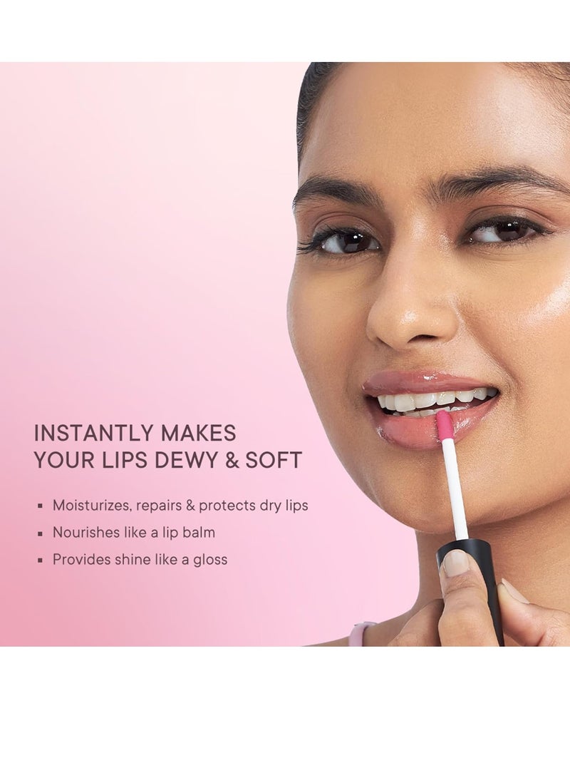 Quench Illuminating Tinted Lip Oil with Cherry Blossom and Patchouli Oil Pink  Korean Lip Balm for Plump, Glossy and Smooth Lips 5ML - Image 2