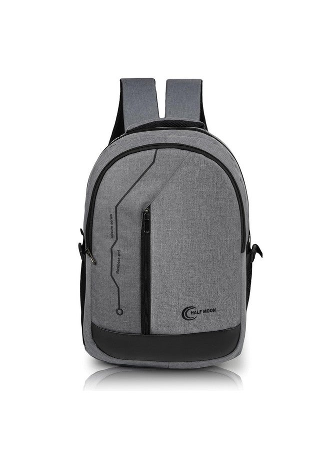 Half Moon Half Moon 34L Water Resistant 15.6 Inch Laptop Standard Backpack Grey Tech | Office Bag For Men's Women's With Padded Laptop Compartment | Rain Cover & Reflective Strips  - Image 2