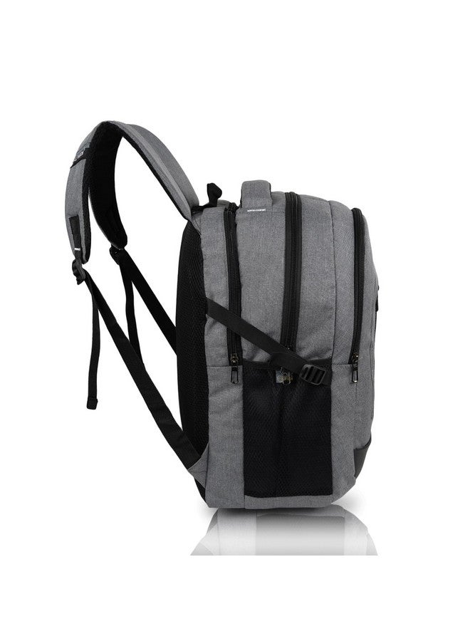 Half Moon Half Moon 34L Water Resistant 15.6 Inch Laptop Standard Backpack Grey Tech | Office Bag For Men's Women's With Padded Laptop Compartment | Rain Cover & Reflective Strips  - Image 4