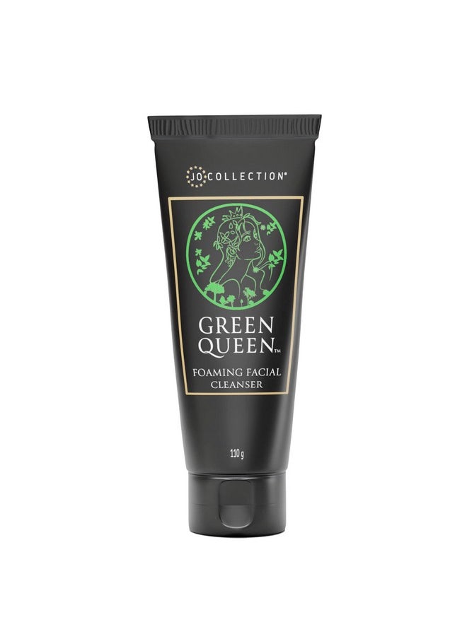 JO COLLECTION Face Wash Foaming Cleanser By Green Queen Helps Removes Excess Oil Dirt And Makeup Foaming Action Refreshes & Cleanses Help Calm Skin Fragrance Free 110 G  - Image 2