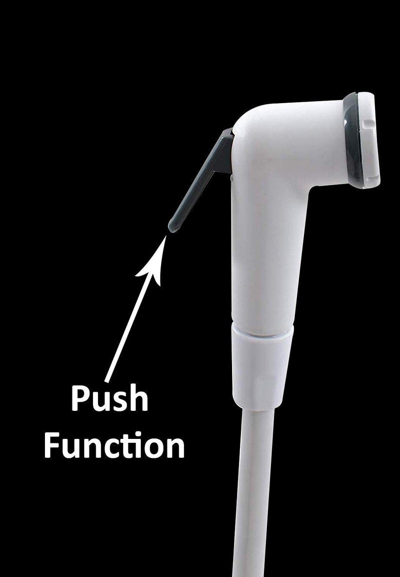 Awadh Premium Brand Plastic Health Faucet with Flexible Hose and Wall Stand White Polished Finish Free Teflon Tape for Leak Proof Installation Pack of 1 - Image 3