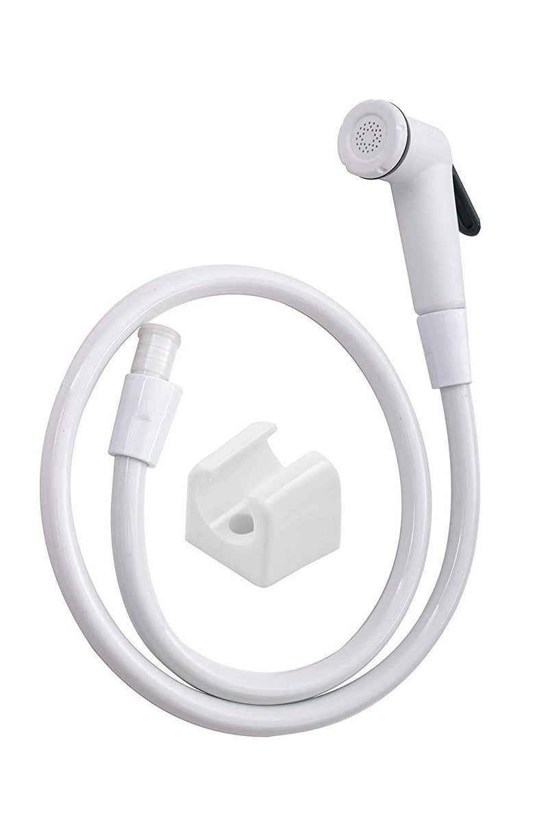 Awadh Premium Brand Plastic Health Faucet with Flexible Hose and Wall Stand White Polished Finish Free Teflon Tape for Leak Proof Installation Pack of 1 - Image 4