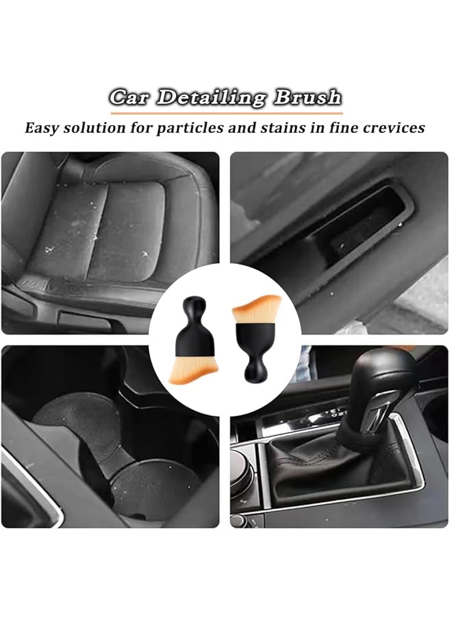 Milatech Car Detailing Brush, Car Wash Brush, Car Interior Cleaning Brush Ideal For Interior, Exterior, Dashboard, Ac Vents, Leather & Engines, Soft Bristles (1Pcs) - Image 5