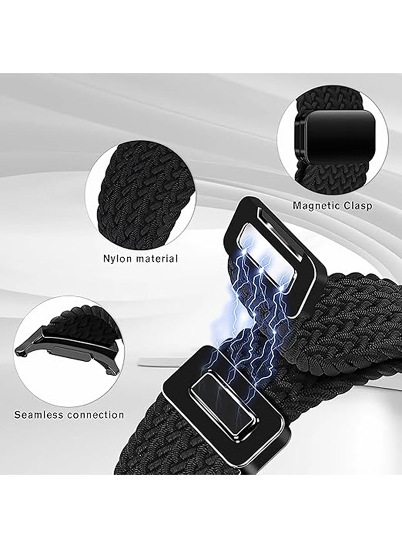 CoomBe Magnetic Wristband with Adjustable Nylon Strap for Huawei Watch Fit3 Fit4 Fit4 Pro Fit5 Fit5 Pro Black Comfortable Daily Wear Accessory - Image 3