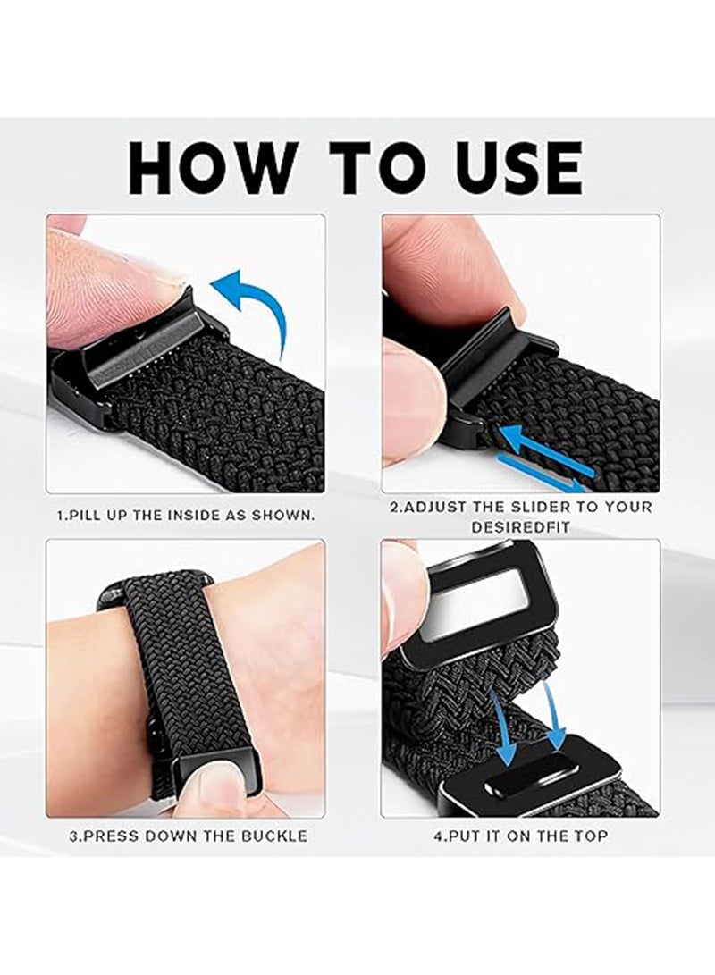 CoomBe Magnetic Wristband with Adjustable Nylon Strap for Huawei Watch Fit3 Fit4 Fit4 Pro Fit5 Fit5 Pro Black Comfortable Daily Wear Accessory - Image 4