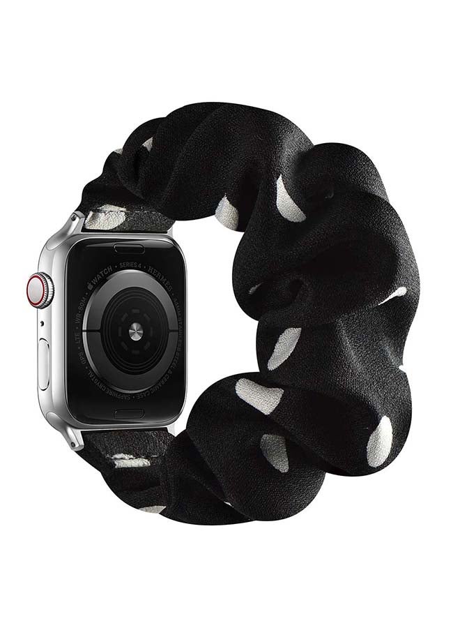 Perfii Flexi Elastic Solo Loop Band For Apple Watch Series 6/SE/5/4/3/2/1 Dot Black - Image 2