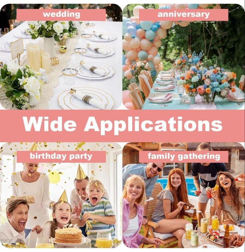 NICE Touch Printed 3-Ply Paper Napkins for Parties and Celebrations (25 Pulls Per Pack, 50 Sheets, 33 X 33 cm), Pack of 2 Printed Tissues | Gold Dots and Champagne Glasses Design - Image 5