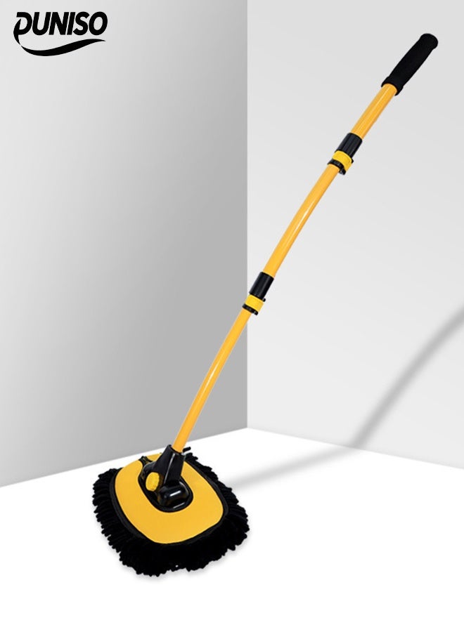 DUNISO Car Cleaning Mop, Washable Mop Head with Non-Slip Ergonomic Handle -Scratch-Free Cleaning for Car Exterior, Interior, Windows, Dashboard, and Multi-Surface Household Use - Image 1