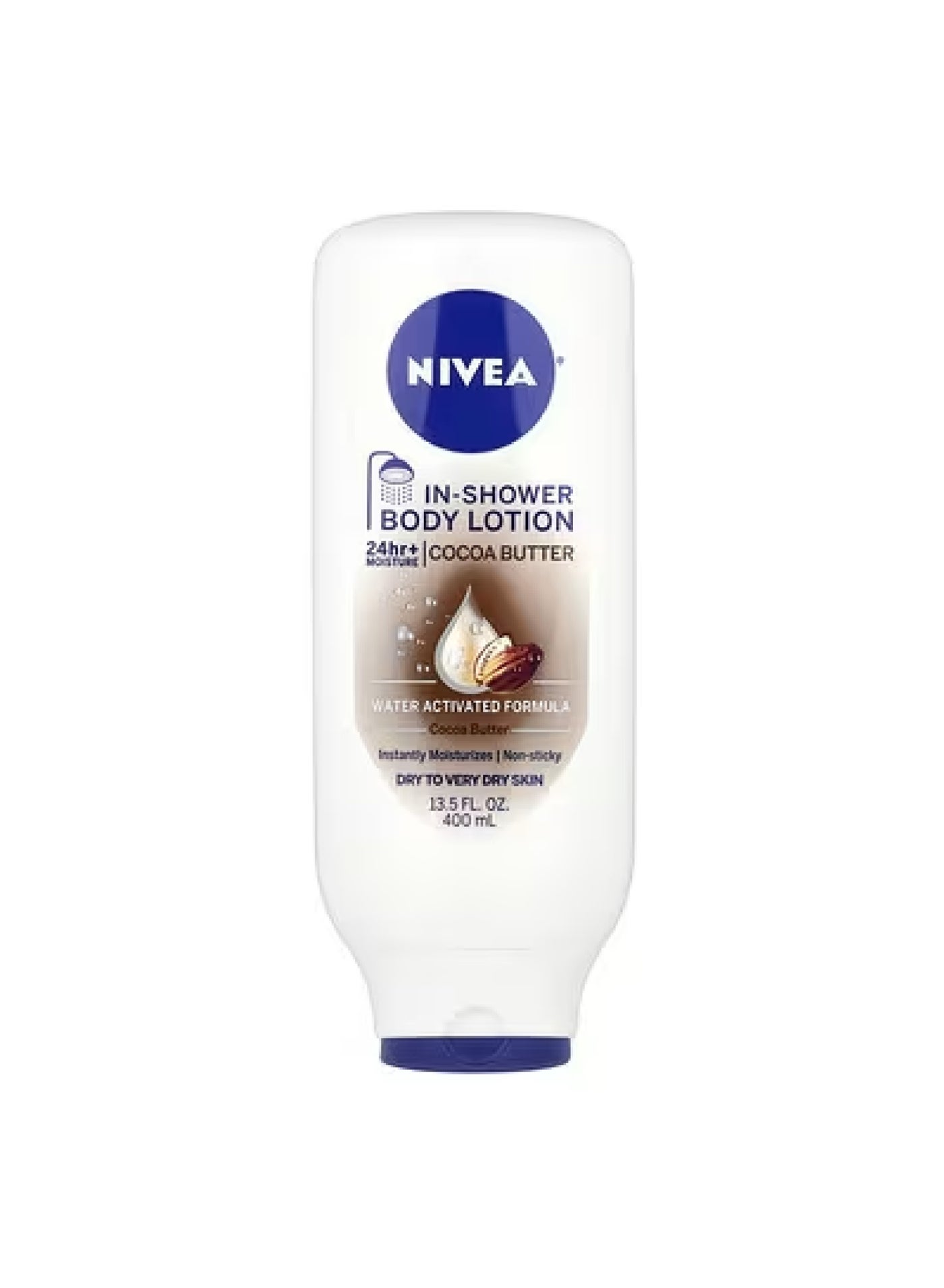 Nivea In-Shower Body Lotion, Cocoa Butter, 13.5 fl oz (400 ml)