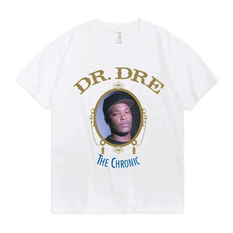 Hip-Hop Rapper Dr.Dre Shirt Men'S Retro Oversized Cotton Short-Sleeved Street Casual T-Shirt - Image 2
