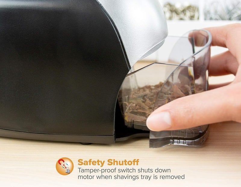 Bostitch Stanley Heavy Duty 1-Hole Electric Pencil Sharpener with Auto Stop Mechanism - Black - Image 4