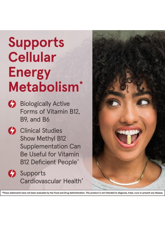 Jarrow Formulas Extra Strength Methyl B-12 1000 mcg & Methyl Folate 400 mcg + P-5-P, Dietary Supplement for Cellular Energy Metabolism and Cardiovascular Support, 100 Chewable Tablets, 100 Day Supply - Image 3