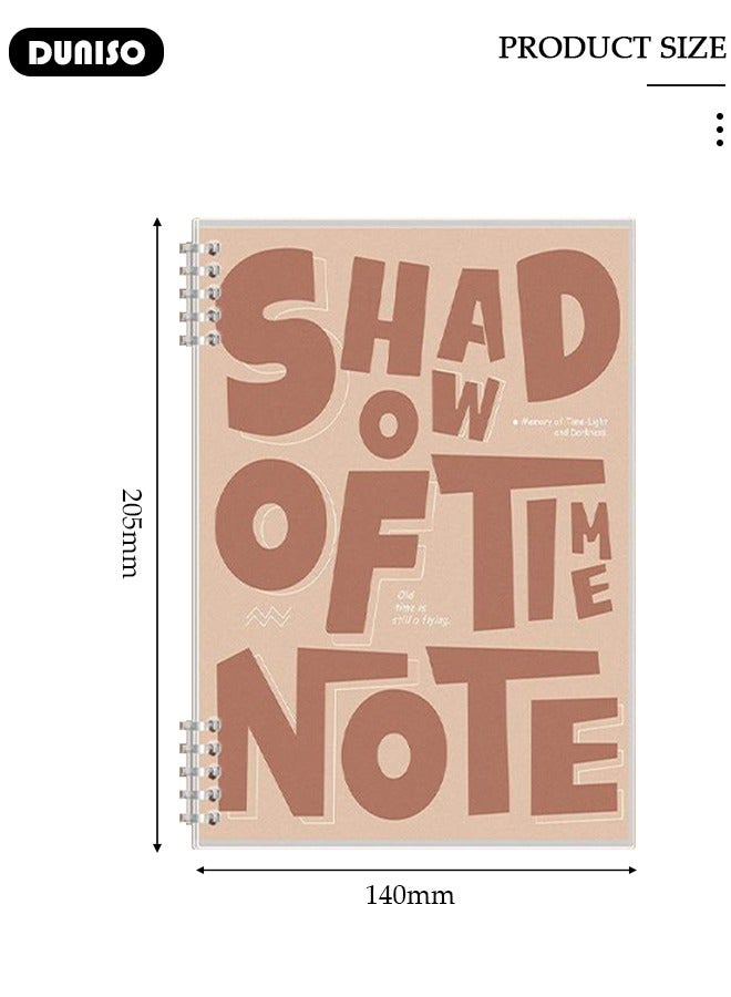 DUNISO A5 60 Pages Loose Leaf Notebook with Waterproof Case Simple Student Loose Leaf Paper Diary Round Hole Removable Loose-Leaf Notebook Business Notebook for Student Office Writing - Image 4