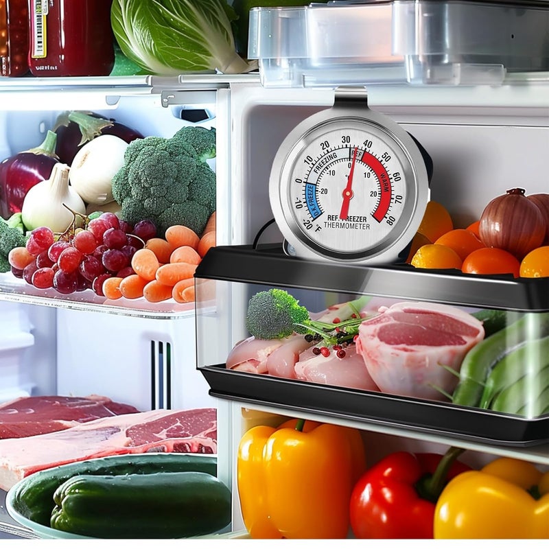 MIANLU 5 Pack Fridge Thermometer - Classic Series with Large Dial and Internal Temperature Gauge - Monitor and Maintain Perfect Temperature in Kitchen Refrigerator - Image 5
