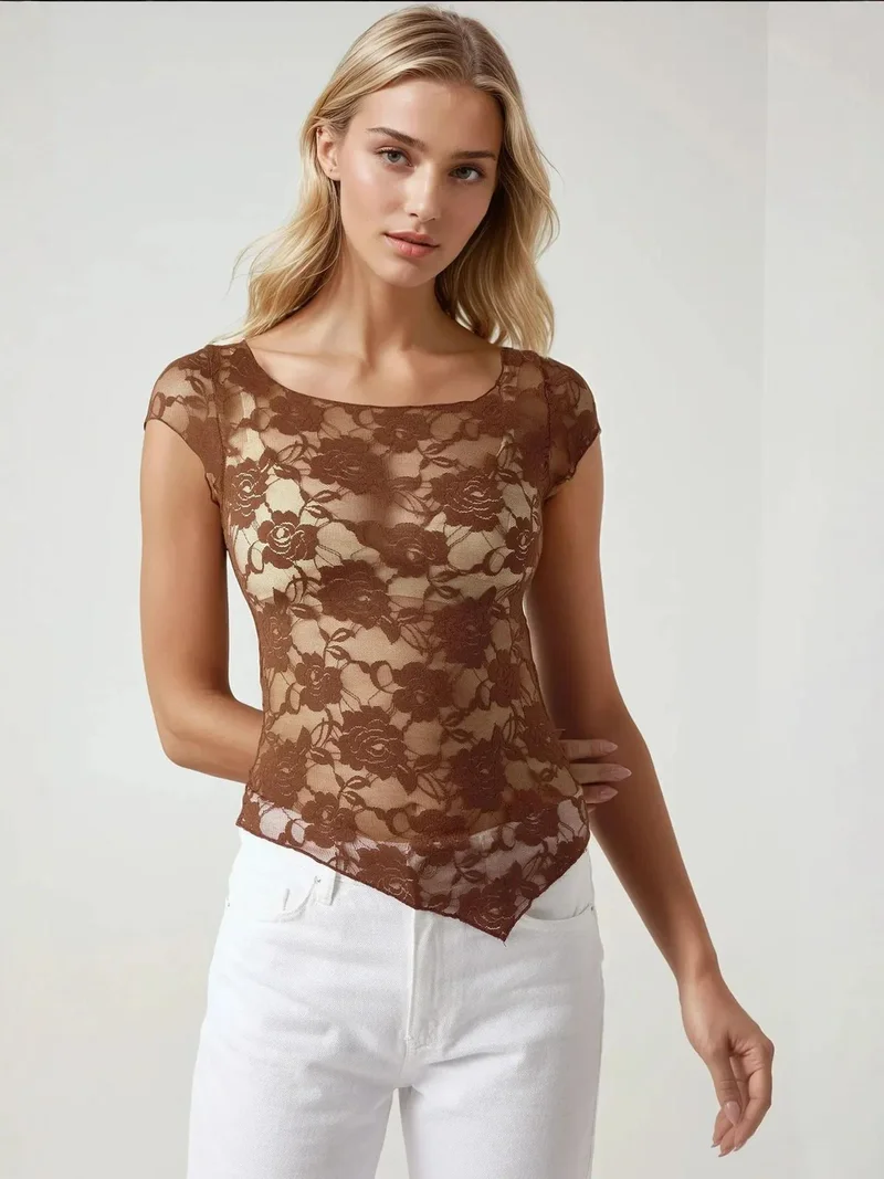 HICCUP Floral Lace Crop Top Pika Collection