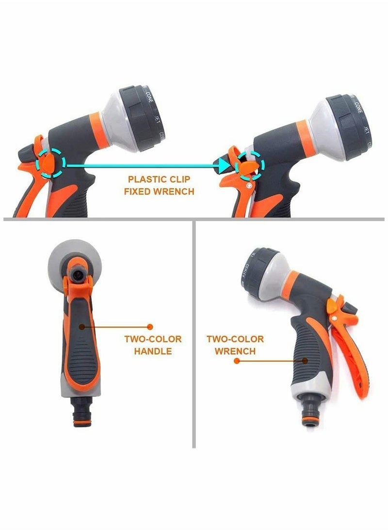 SYOSI - 2 PCS Garden 8 Adjustable Patterns Water Gun,High Pressure Spray Nozzle Perfect for Watering plants, Car Washing, Shower Pets - Image 1
