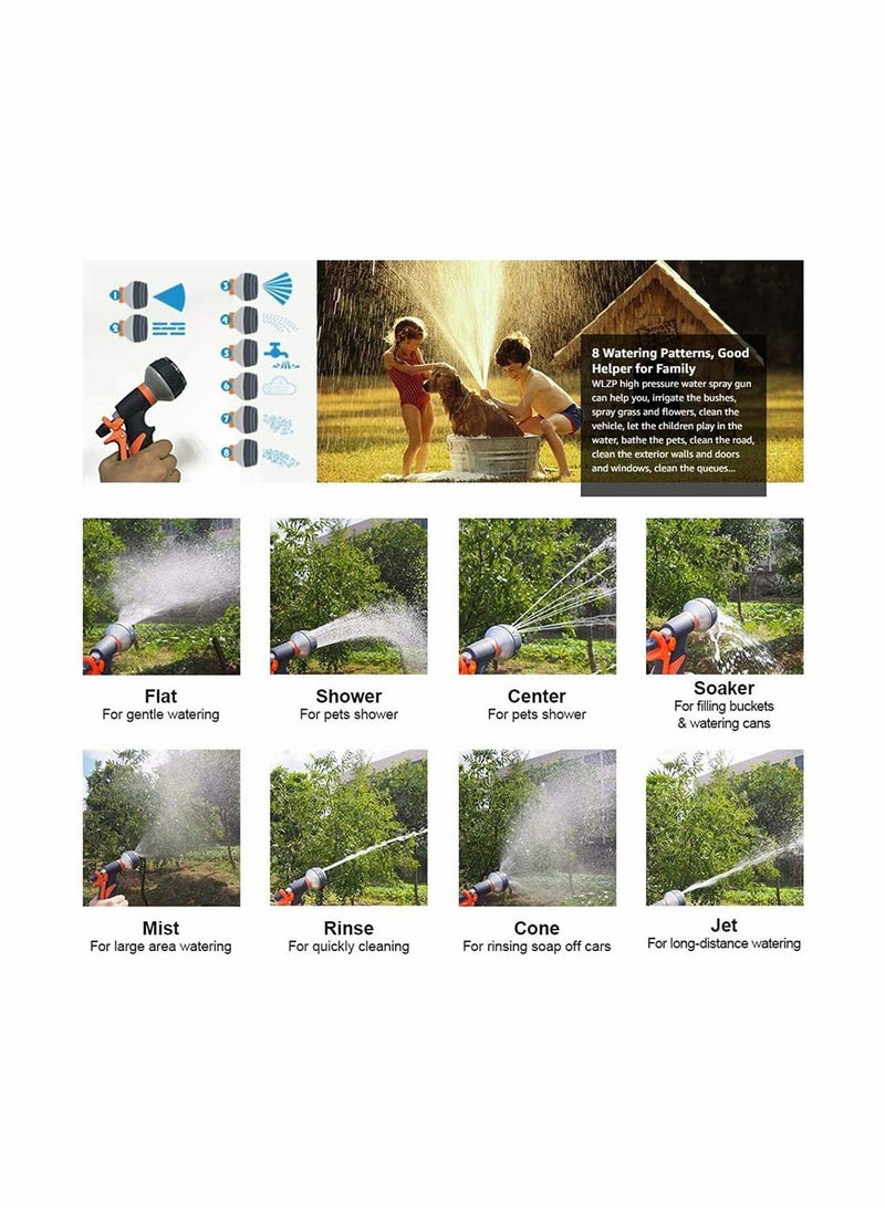 SYOSI - 2 PCS Garden 8 Adjustable Patterns Water Gun,High Pressure Spray Nozzle Perfect for Watering plants, Car Washing, Shower Pets - Image 1