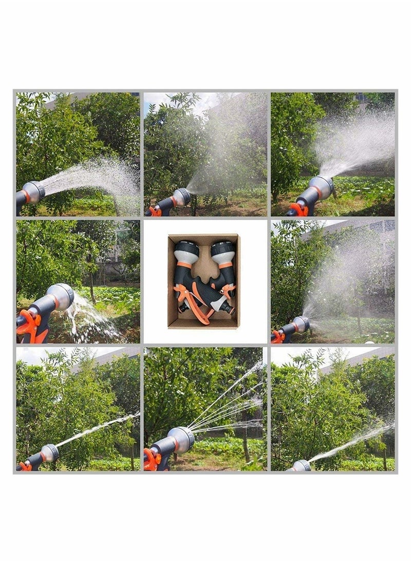 SYOSI - 2 PCS Garden 8 Adjustable Patterns Water Gun,High Pressure Spray Nozzle Perfect for Watering plants, Car Washing, Shower Pets - Image 1
