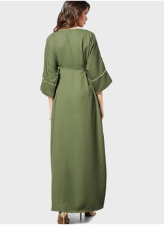 Coco Desert Embroidered Abaya Dress  - Image 2