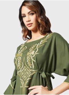 Coco Desert Embroidered Abaya Dress  - Image 3