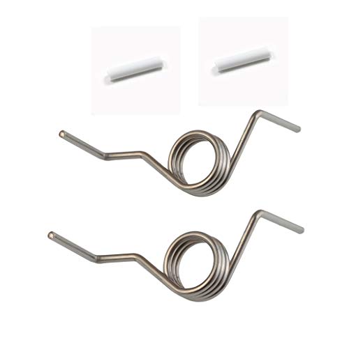 Dinghosen French Door Refrigerator Spring For Samsung DA81-01345B, White Sleeves Pin French Spring RD DA81-01346A Compatible With Models RF267AFWP RF267HERS RF268ABBP RF268ABPN RF268ABRS RF268ABWP ( Pair of 2 ) - Image 1