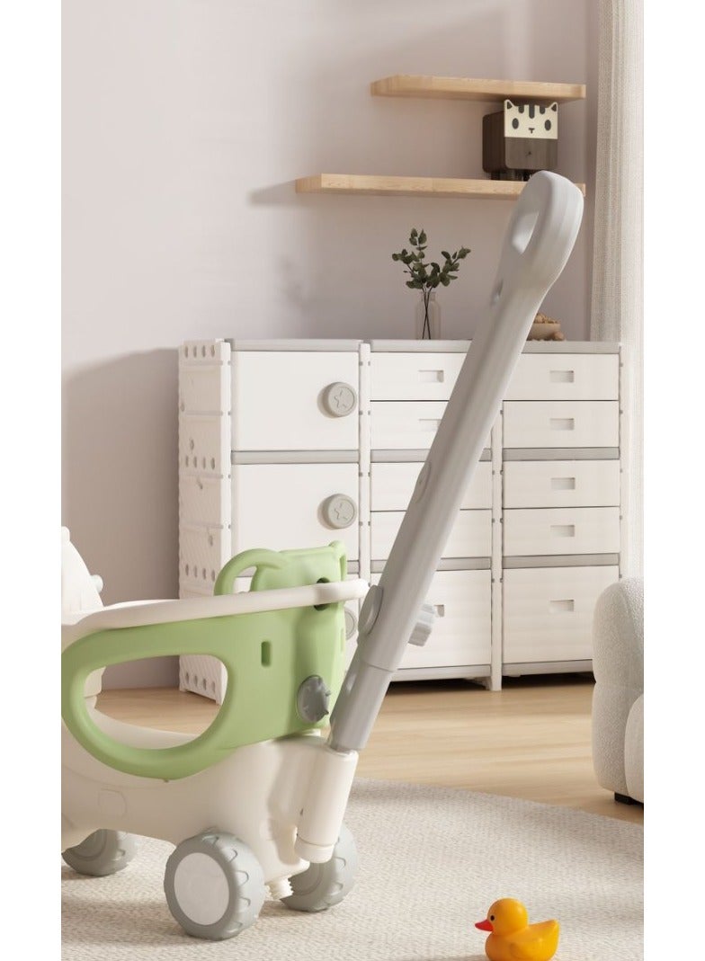 فول جوي حصان هزاز مع مسند للظهر للأطفال مع لوح توازن قابل للفصل وموسيقي وترامبولين 4*1 ,80*71*100 سم - Image 2