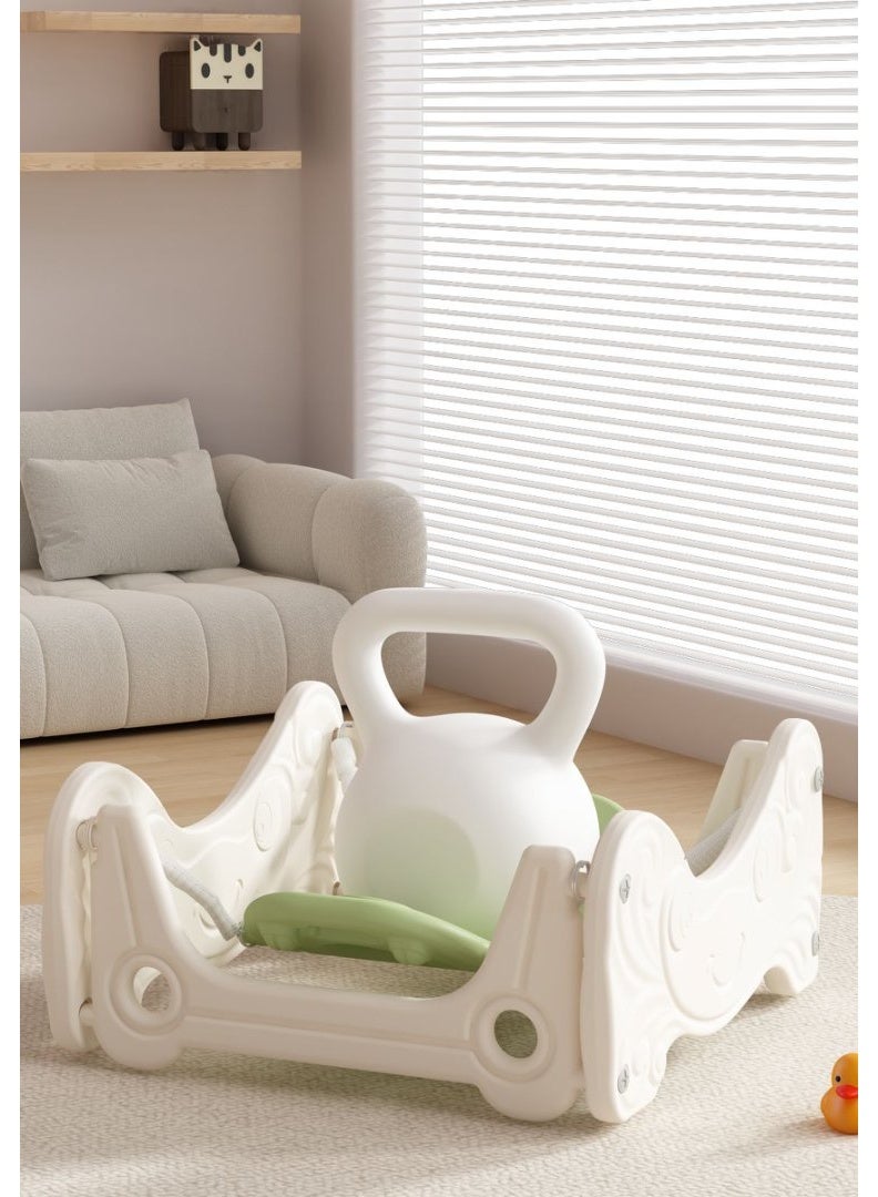 فول جوي حصان هزاز مع مسند للظهر للأطفال مع لوح توازن قابل للفصل وموسيقي وترامبولين 4*1 ,80*71*100 سم - Image 5