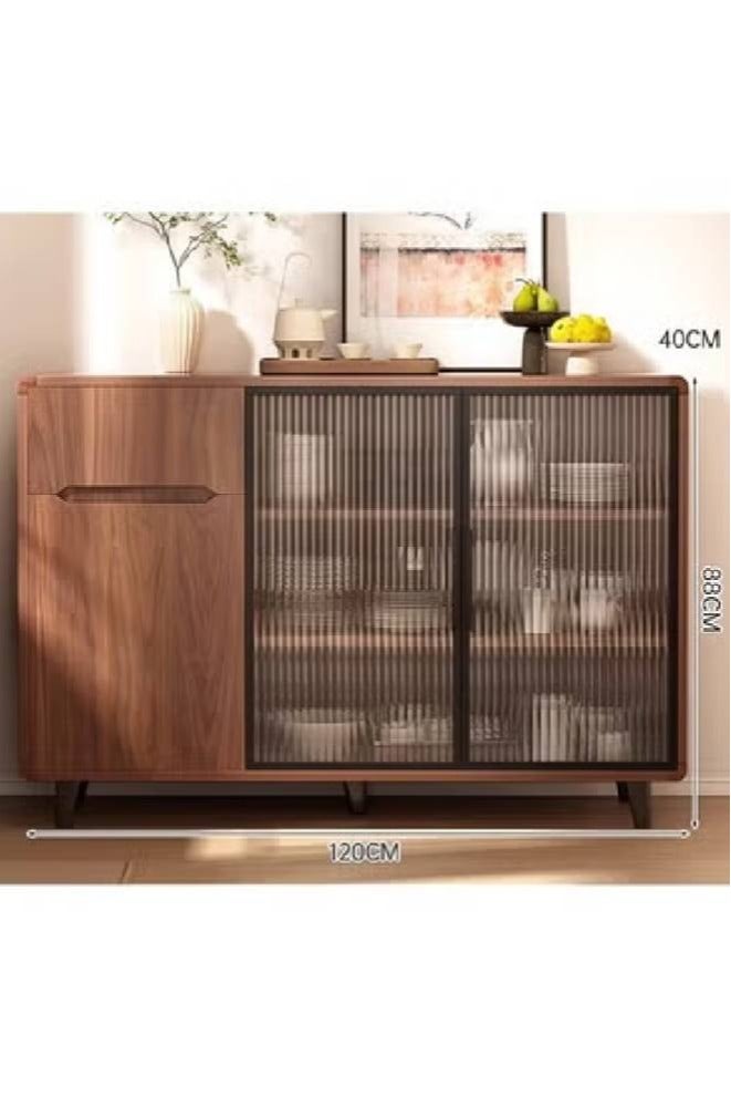 keke Modern Wooden Storage Kitchen Cabinet with Shelves for Living Room & Kitchen - Image 1