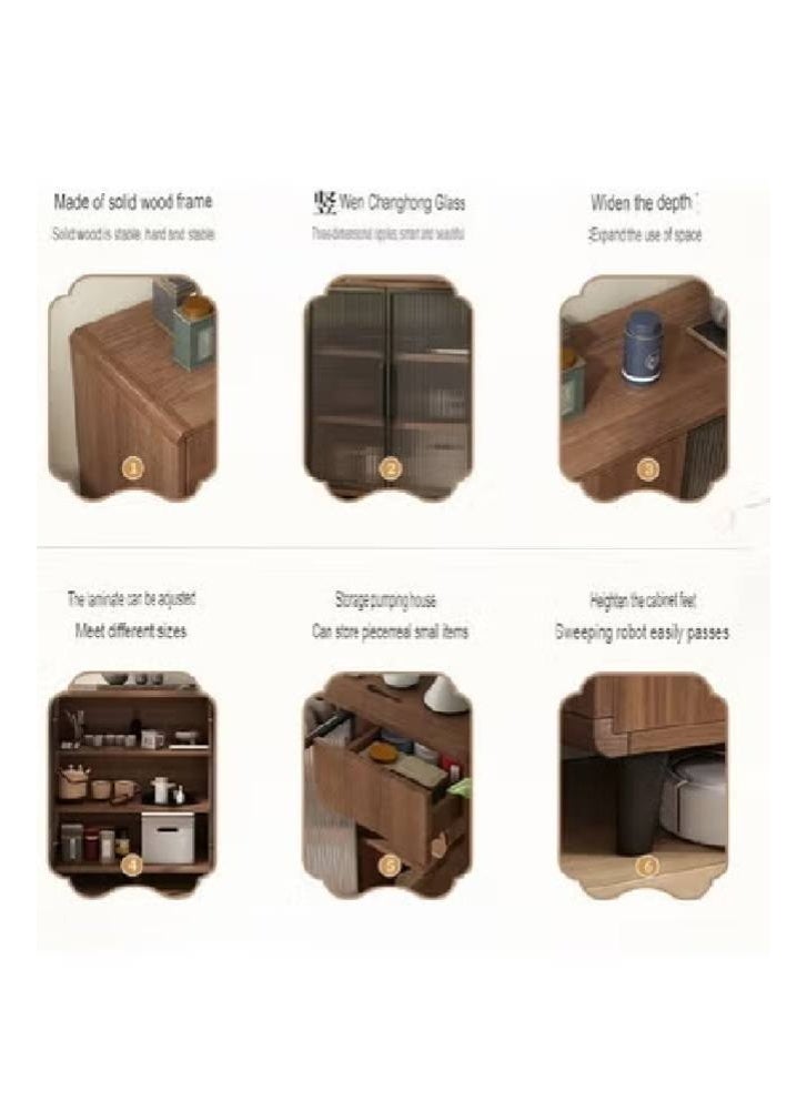 keke Modern Wooden Storage Kitchen Cabinet with Shelves for Living Room & Kitchen - Image 2