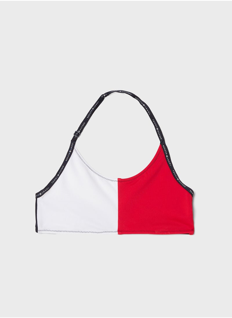 TOMMY HILFIGER - Kids Color Block Bralette Set - Image 1