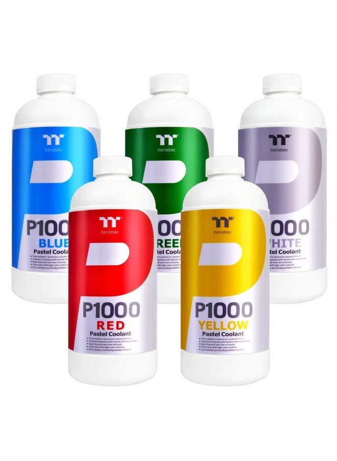 Thermaltake - Thermaltake P1000 1000ml New Formula Yellow Pastel Water Cooling Solution Anti-Corrosion Anti-Freeze Minimize Airlock CL-W246-OS00YE-A - Image 1