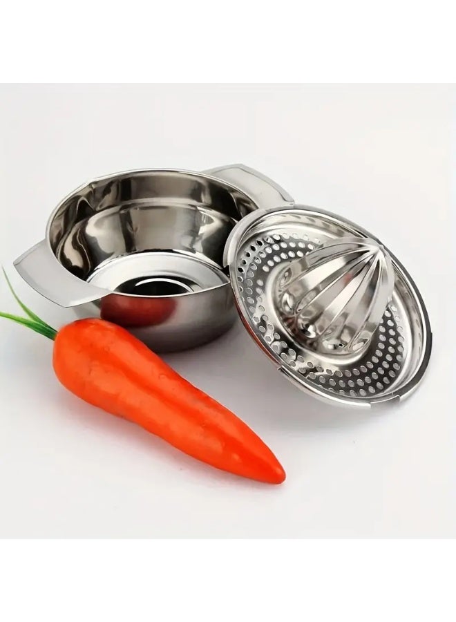 Stainless Steel Manual Citrus Juicer – 1300ml Large Capacity Juicer for Lemon, Orange & More – Durable, Easy to Use, Non-Slip Base - Image 4