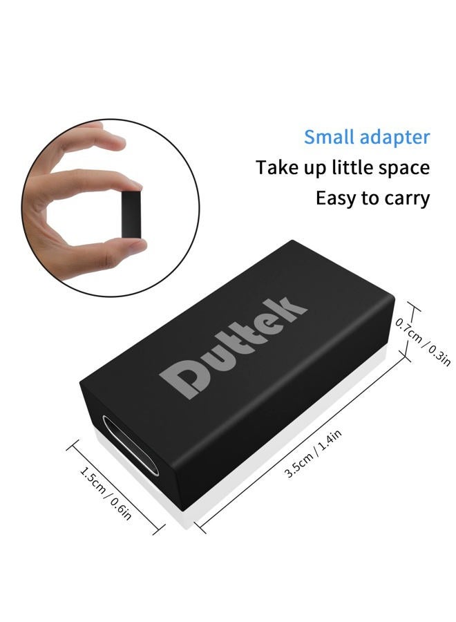 Duttek USB C Female to USB A Female Adapter 5Gbps Data Power, Type-C to Type-A Converter OTG Adapter Compatible with MacBook Pro, Laptop 2 Pack (Black) - Image 5