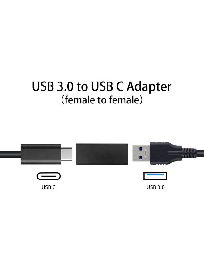 Duttek USB C Female to USB A Female Adapter 5Gbps Data Power, Type-C to Type-A Converter OTG Adapter Compatible with MacBook Pro, Laptop 2 Pack (Black) - Image 2