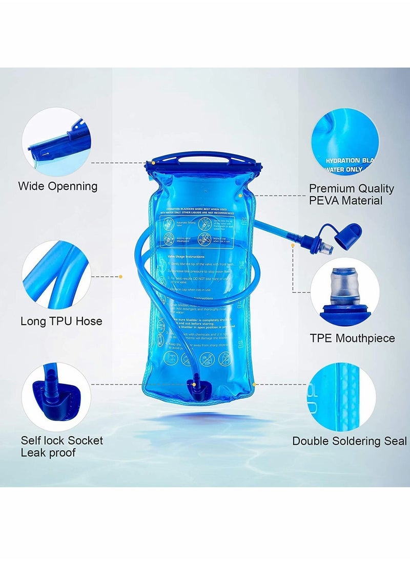Y&D Hydration Bladder, Water Bladder BPA Free, 2 Liter Large Opening Reservoir, Leak Proof Military Storage Bag for Cycling Hiking Camping Biking Running  - Image 3