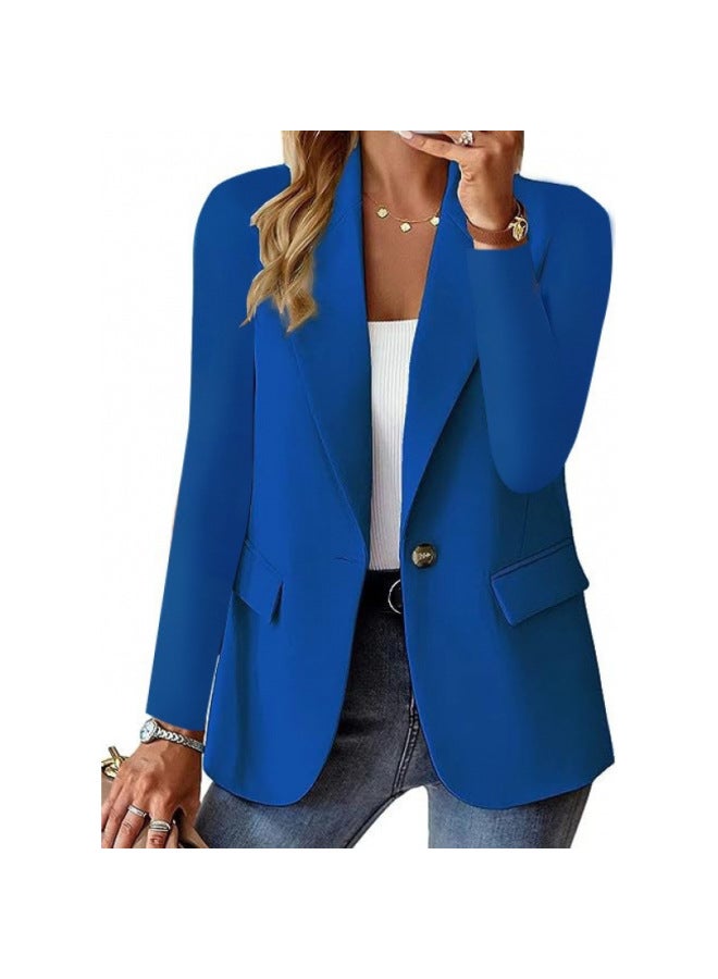 New Hot Style Autum Long-sleeved Pure Color Multi-color Cardigan Small Suit Jacket For Women
