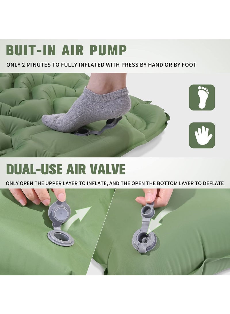 Y&D Camping Sleeping Pad, Extra Thickness 10 CM Inflatable Mat with Pillow Built in Pump, Compact Ultralight Waterproof Air Mattress for Backpacking, Hiking, Tent, Traveling - Image 3