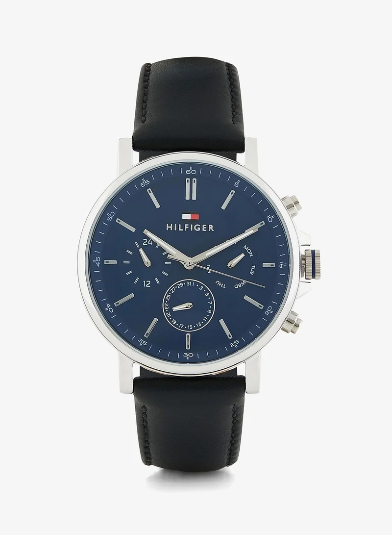 Tommy Hilfiger Leather Braided Bracelet Analog Watch Gift Set