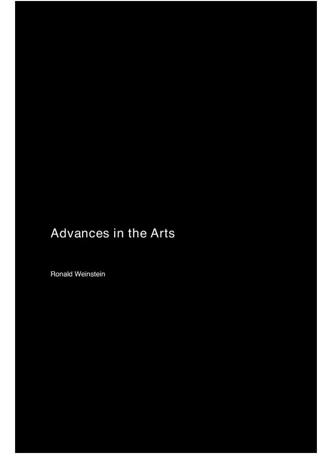 Advances in the Arts  - Image 1