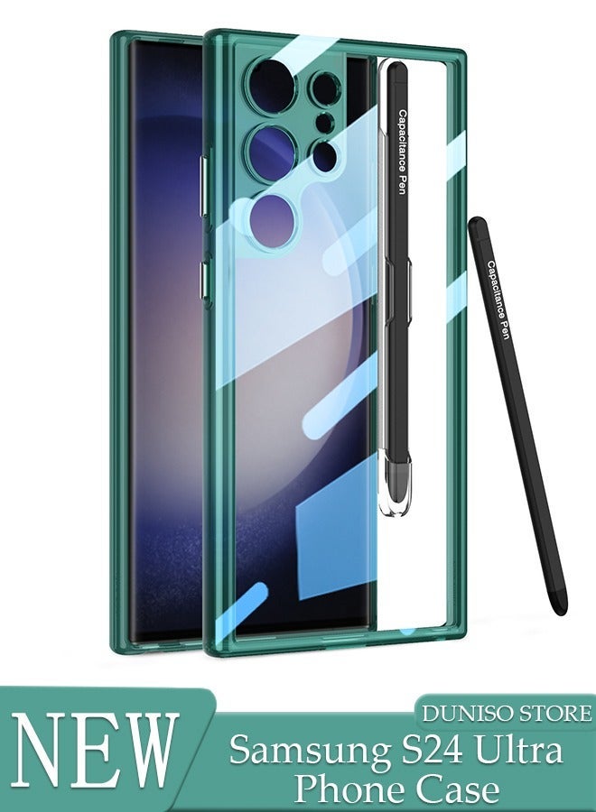 DUNISO Samsung Galaxy S24 Ultra Phone Case Full Body Protective Phone Cover Anti-fall Anti-fingerprint Phone Case with Touchscreen Pen for Samsung Galaxy S24 Ultra 5G Phone Case - Image 1