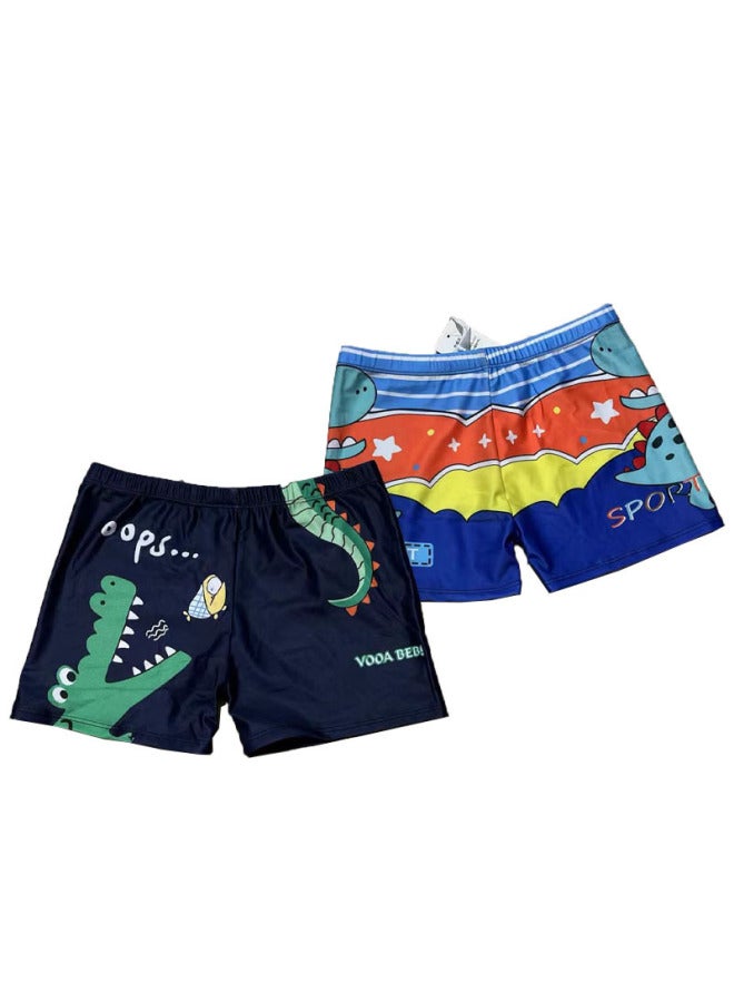 إسكدنيا سراويل سباحة بوكسر للأطفال، سراويل سباحة للأولاد الكبار، طباعة كارتونية، سراويل سباحة للأطفال الكبار، بدلة سباحة، مبيعات مباشرة - اللون: 5- - Image 1