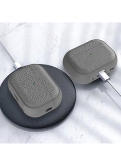 Generic Case Compatible with AirPods Pro 2 Leather Touch Design Protective Case with Hand Strap, Drop-Resistant, Shockproof (Grey)  - Image 4