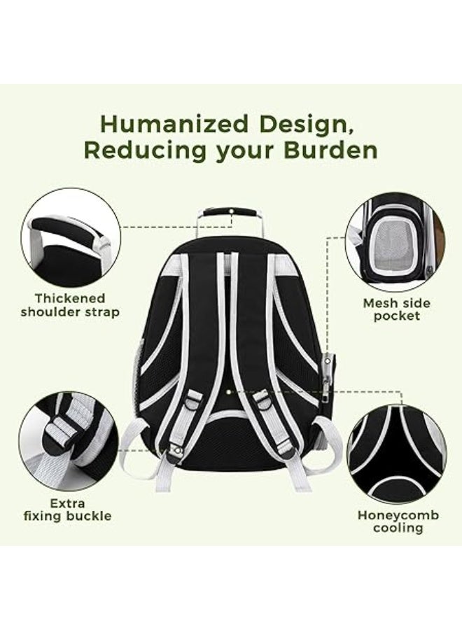 Cat Carrier Bubble Bag, Transparent Breathable Capsule Backpack, Pet Convenient Carrier Bag for Small and Medium Cats Dogs. Hiking, outdoor use (Red) - Image 5