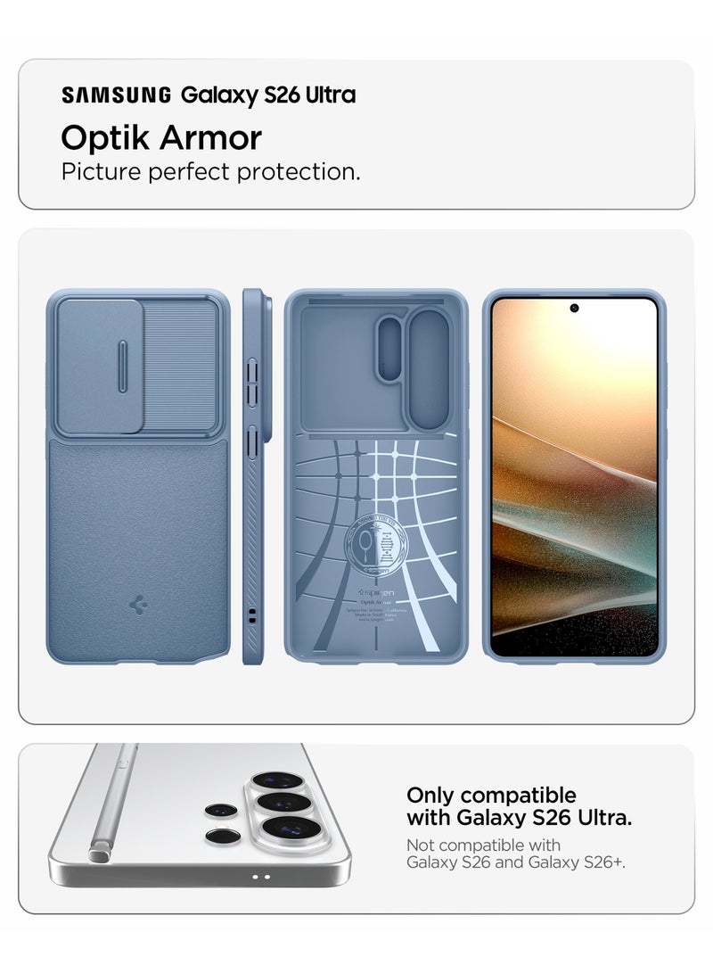 Spigen Optik Armor Samsung Galaxy S26 ULTRA Case Cover with Camera Lens Protector - Light Blue - Image 2
