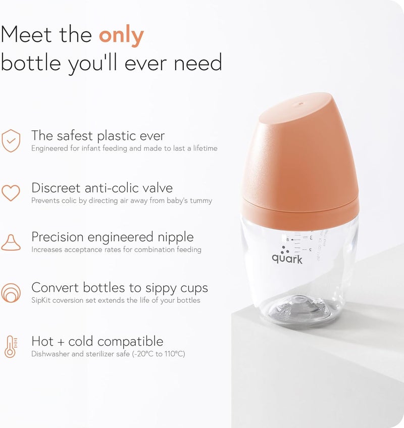 Quark BuubiBottle Max Slow Flow Baby Bottle - 2 Pack - Image 2