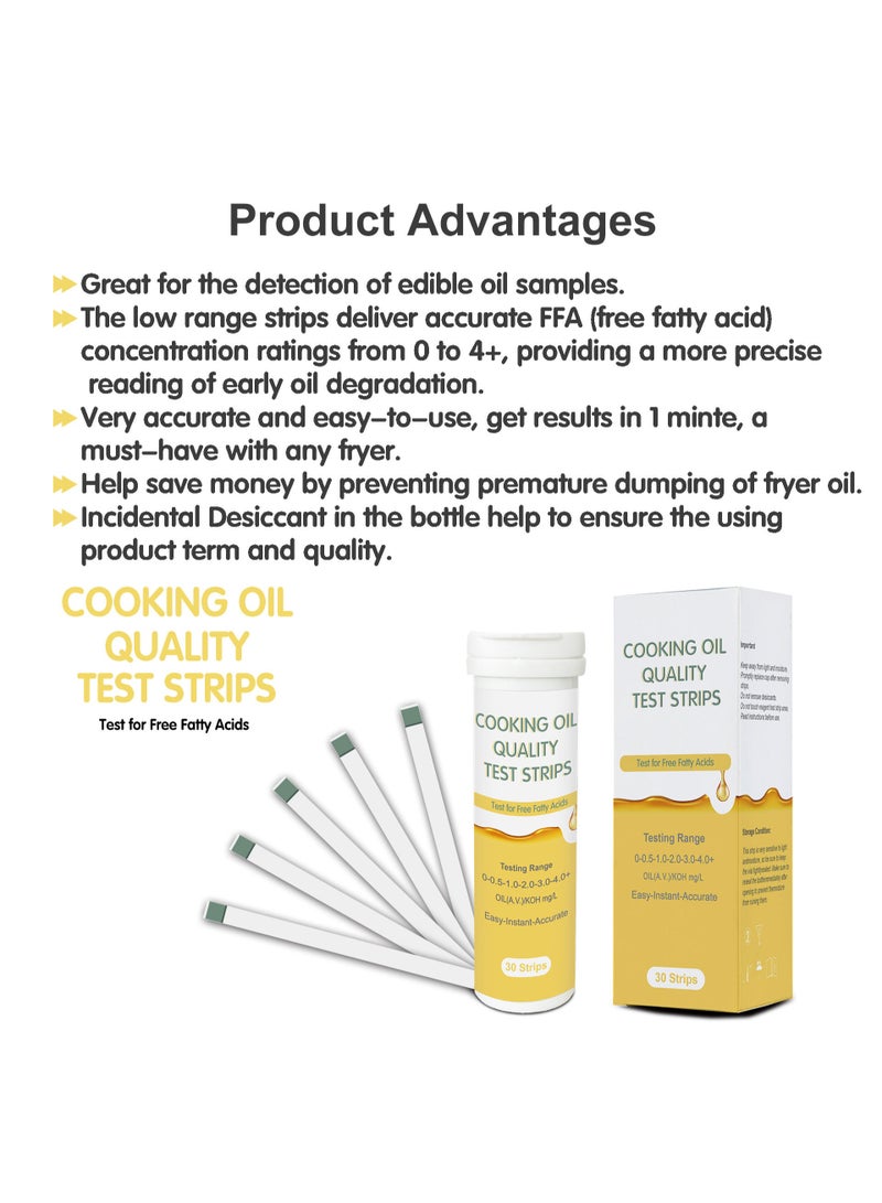 Oil Quality Test Strips 30 Strips/Bottle Cooking, Frying Oil Test Strip - Image 5