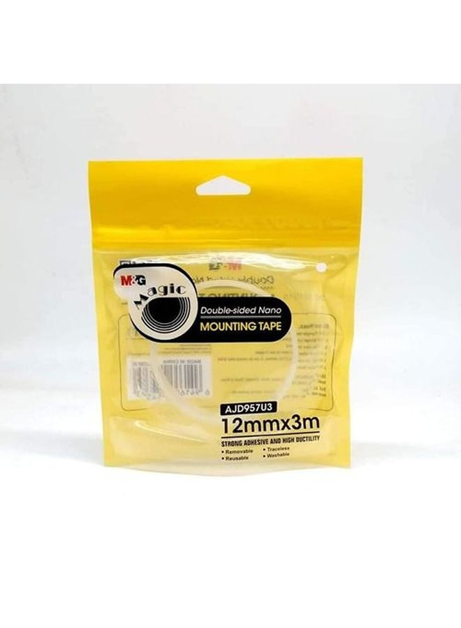 M&G MG Double-sided Nano Mounting transparent Tape - 12mm*3M - Image 1