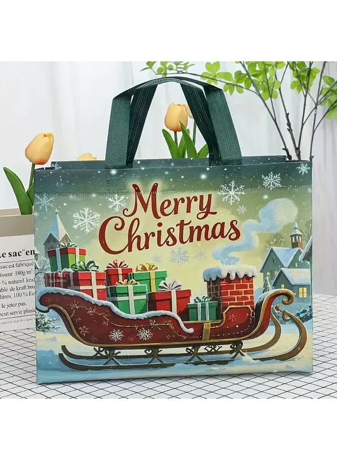 4 Pcs Non Woven Gift Bags Multi Purpose Tote for Shopping Party Holiday Storage 4 Colors - Image 5