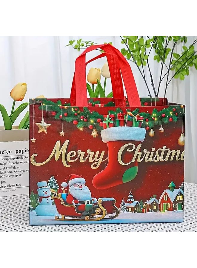 4 Pcs Non Woven Gift Bags Multi Purpose Tote for Shopping Party Holiday Storage 4 Colors - Image 4